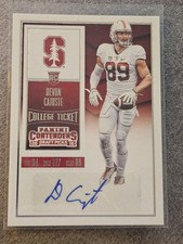 2016 Panini Contenders Draft Picks  Devon Cajuste Rookie Auto - Stanford 