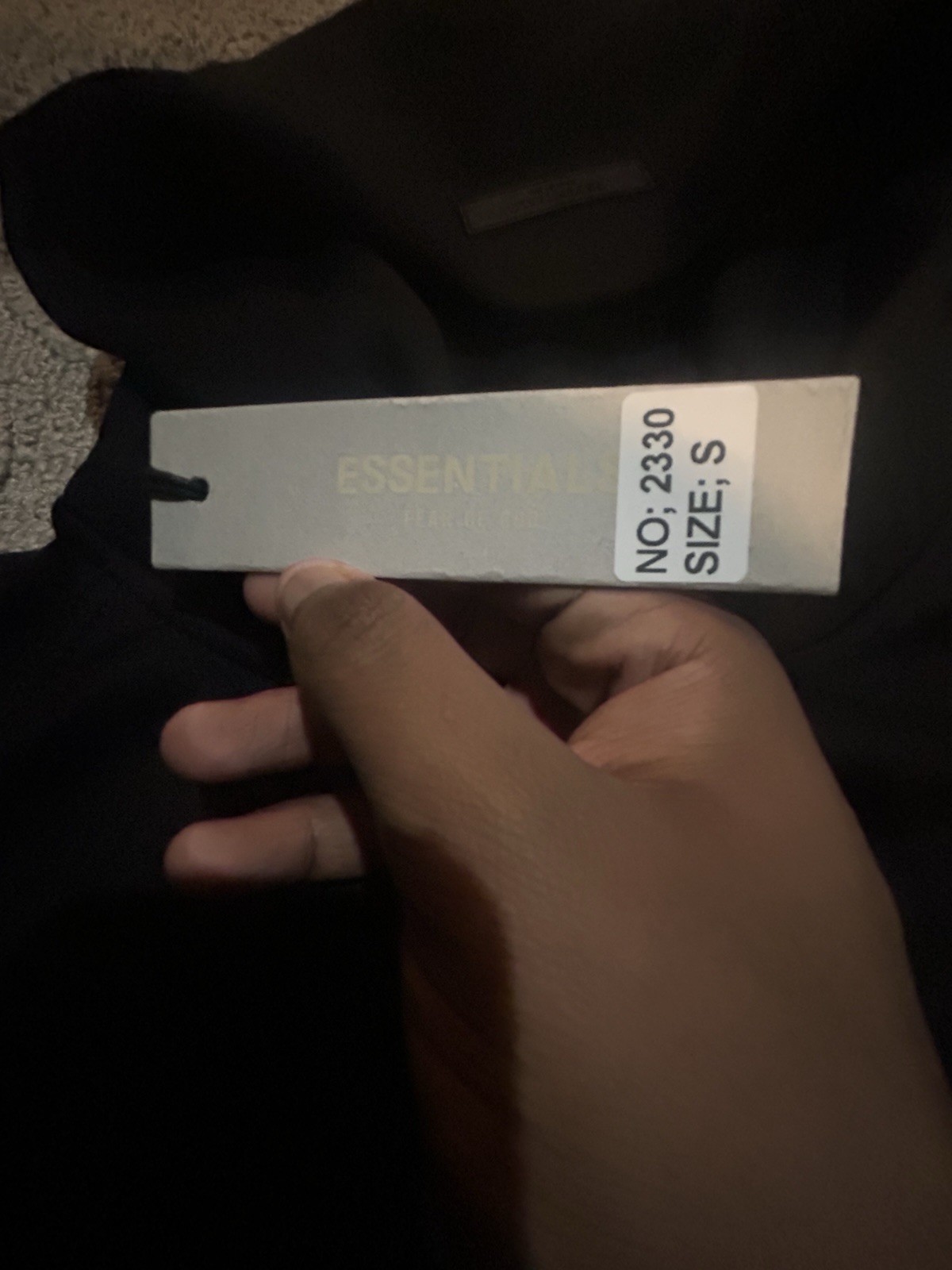 ESSENTIALS Fear of God Black Tracksuit Set Hoodie & Sweatpants Size S thumbnail 3