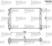 Valeo MotorküHler WasserküHler 732316 FüR ScÉNic Megane Renault BA0 LA0 EA0 JA0