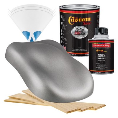 HOT ROD FLATZ Titanium Gray Metallic Quart Kit URETHANE Flat Auto Car Paint Kit