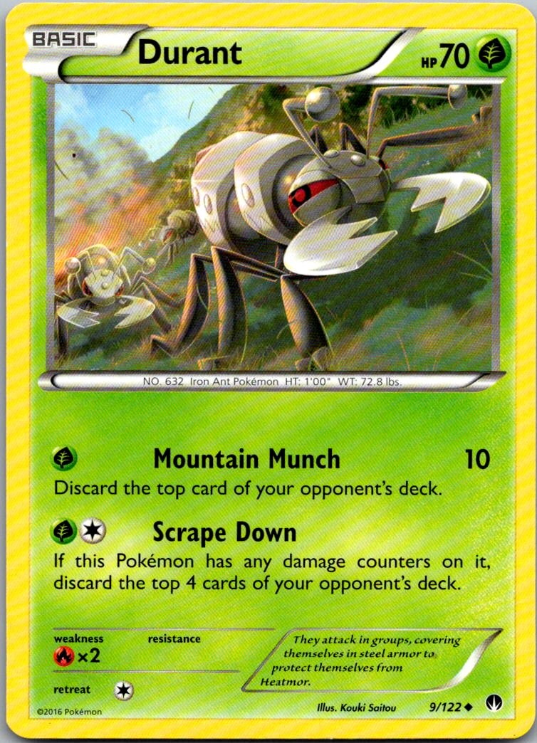 Durant 9/122 BKP XY - BREAKpoint NM Pokemon