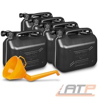Benzinkanister 5X 10 Liter Diesel Kraftstoffkanister Benzin Kraftstoff +Trichter