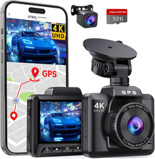 Dashcam Auto Vorne Hinten 4K+1080P Dash Cam Auto mit GPS WiFi Parküberwachung Du