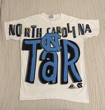 RARE Vintage 90s UNC Tar Heels Shirt Mens L North Carolina NCAA Apex One