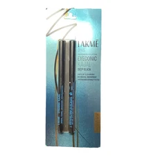LAKME Eyeconic Kajal Eyeliner Deep Black 24hrs Smudge Proof Twin Pack (USA Ship)