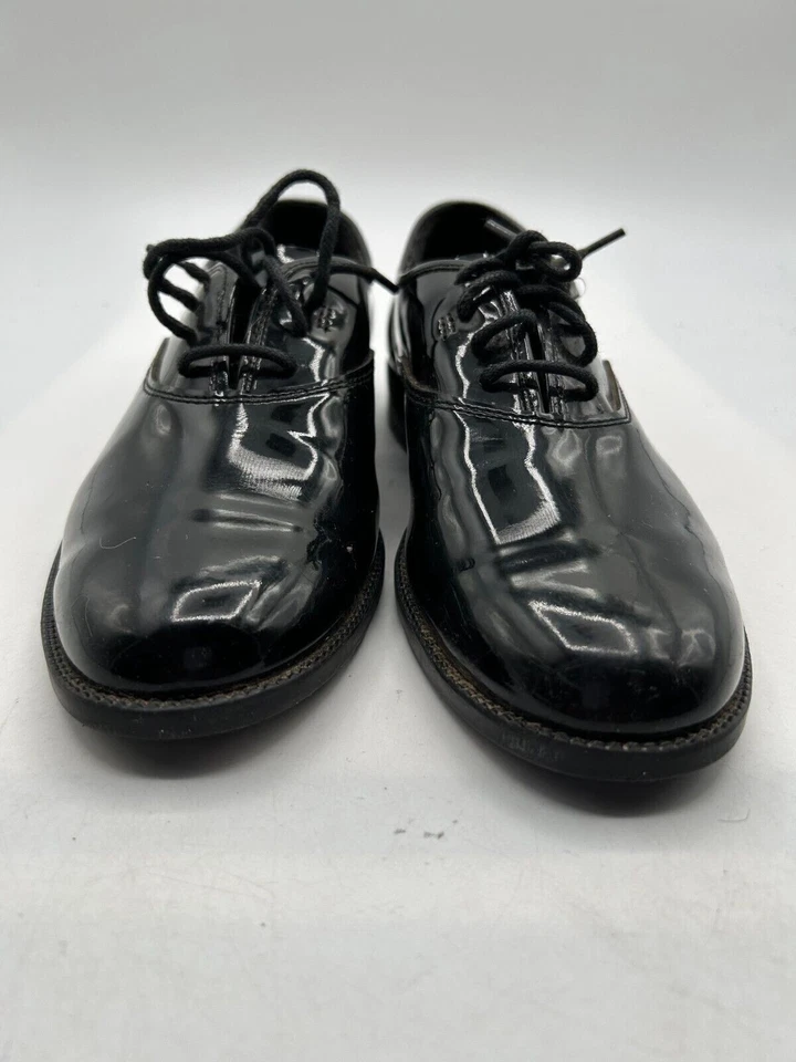 Barclay Oxford Boy's Sz 5M Black Patent Leather Lace Up Formal Dress Shoes - Image 3 of 4