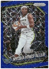 2025 Panini Prizm WNBA #96 Myisha Hines-Allen Blue Velocity Prizms