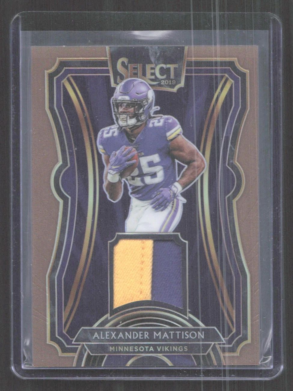 Alexander Mattison Panini Select Rookie Swatches Prizm Relics #RS21 Base