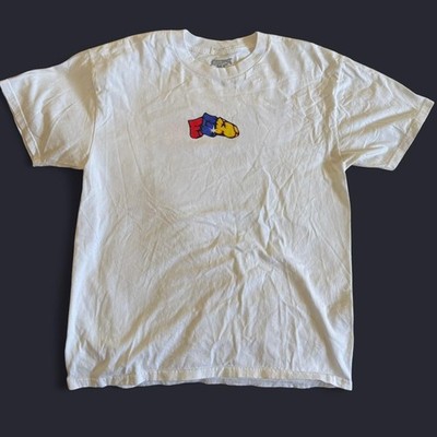 Foos Gone Wild Graphic White Tee Shirt - Size L - Y2K Skater Style