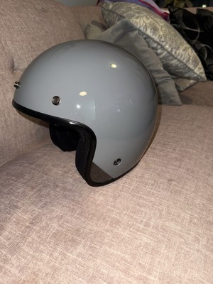LS2 Grey 3/4 Helmet 