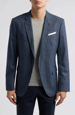 Hugo Boss Hutson-233 Slim Fit Virgin Wool Sport Coat, Style 50541685, Size 40R
