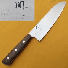 6.5-In Japanese Kitchen knife Santoku Knife Seki Magoroku CL Steel  Double Bevel