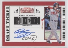 2019 Panini Contenders Draft Picks RPS Ticket Variation Bryson Stott Auto 9pd
