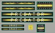 1983-84 Schwinn Predator STING "Atari" decal set - GREEN/YELLOW