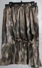 Russ Cheetah Animal Print Maxi Skirt Womens 14 Brown Made In USA