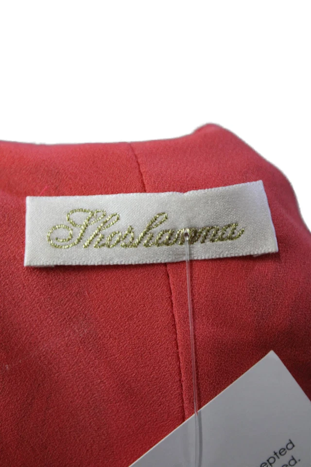 Blusa Shoshanna Mujer Estampado Paisley Cuello Detalle Corbata Transparente Rosa Talla M Foto 4 de 4