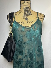vintage California Dynasty women  s floral lace sleepwear slip