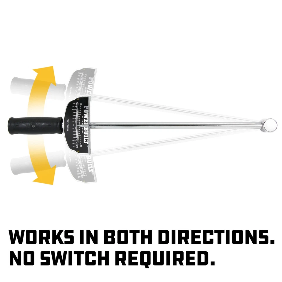 Powerbuilt 1/2-Inch Drive Needle Torque Wrench, 0 to 140 Ft. Lbs - Image 4 of 4