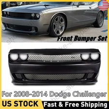 New Front Bumper Cover Kit Fits 2008-2014 Dodge Challenger Hellcat Style SRT
