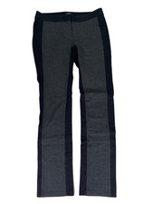 Ann Taylor Women's Gray/Black Slim Straight Pants - 0 Petite