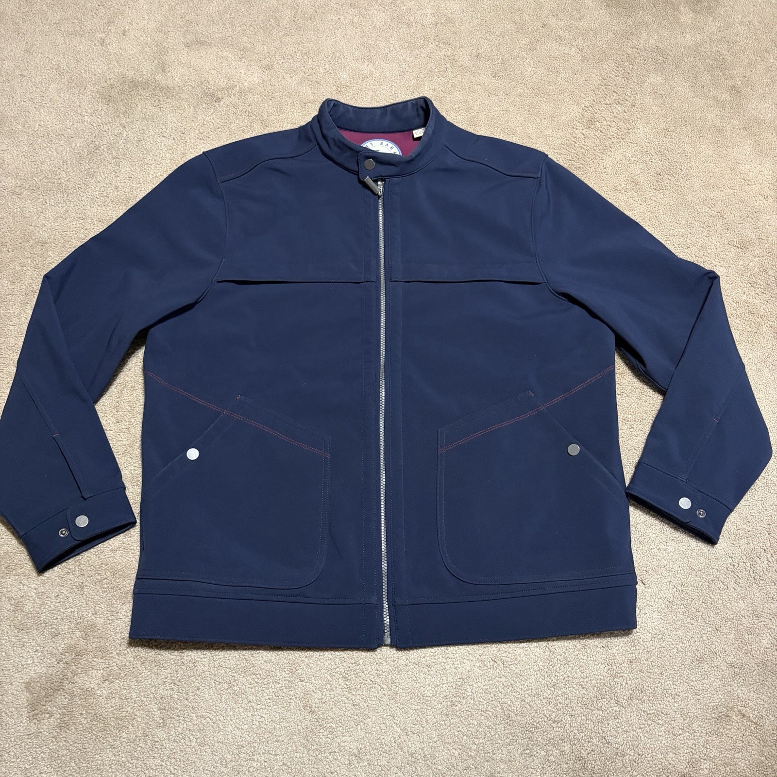 Tommy Bahama Mens Jacket XL Navy Blue Fleece Lined Softshell Outerwear Active