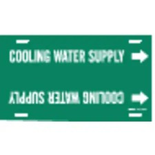Brady 4044-G Pipe Mrkr, Cooling Water Supply, 8 To9-7/8