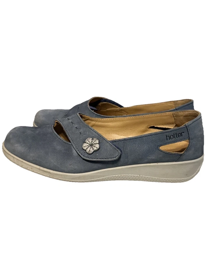 Lo último Para Mujer Azul Cuero Suave Mary Jane Concepto Confort Zapatos Talla 9.5. Foto 3 de 4