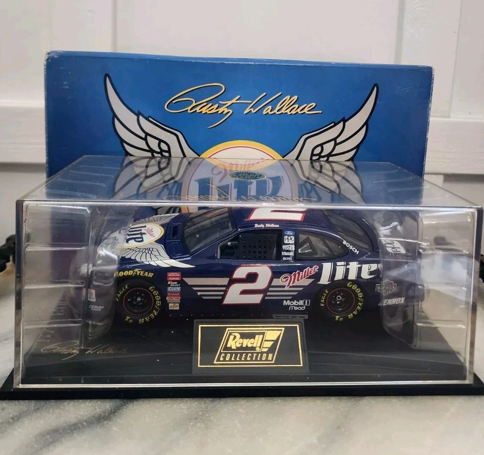 RUSTY WALLACE #2 MILLER LITE HARLEY-DAVIDSON Revell 1999 Ford Taurus 1:24 Vtg - Image 2 of 4
