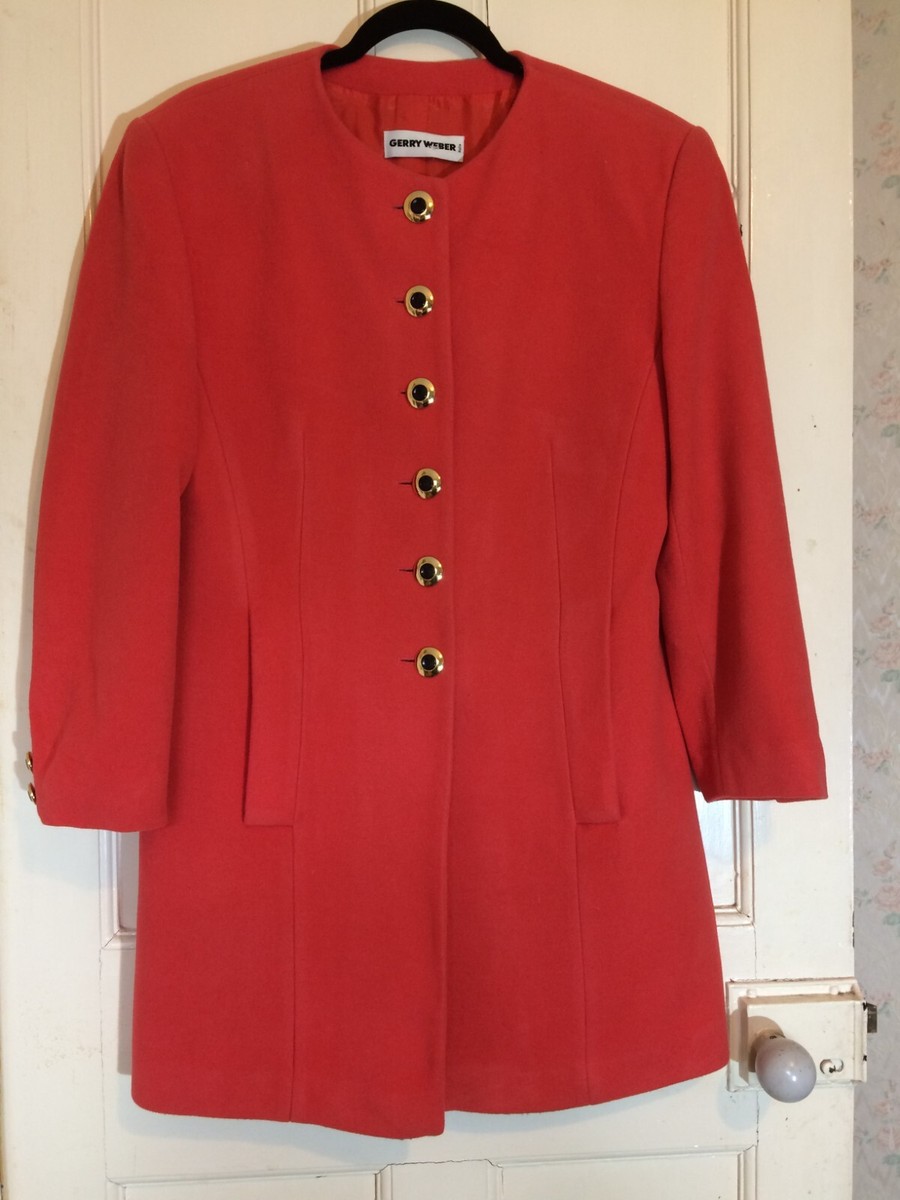 S14 Gorgeous JERRY WEBER Peach Jacket 50% Cashmere 30% Pure New