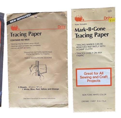 Vintage Markierwerkzeuge Transparentpapier Bleistift Kreide Rad Dritz Grants Nähen Quilten - Bild 3 von 3