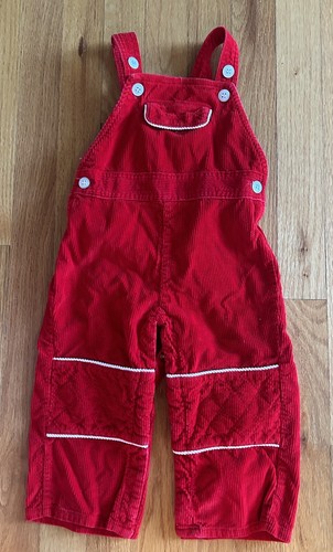 Vintage Pierre Bonee Red Cord Overalls 18M & Gymboree Snowman romper 12-18M Lot - Picture 2 of 8