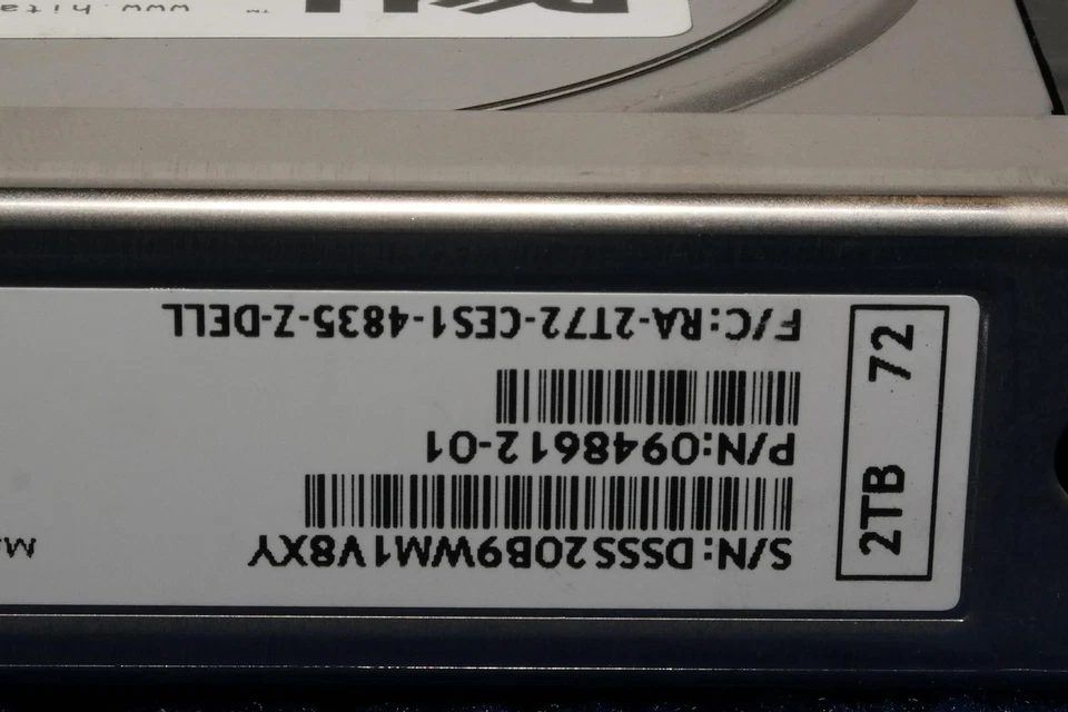 DELL 9CF6R 0F11141 EQUALLOGIC 0948612-01 2TB 7.2K 7200RPM 3.5" SATA HDD W/ TRAY - Image 2 of 4
