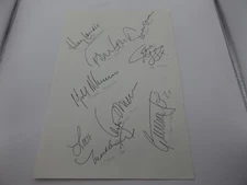 HAND SIGNED 12" x 8" PAPER PAGE - ARTHUR MILLER TOM CONTI GEMMA JONES & MORE