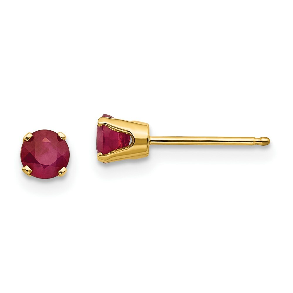 Серьги JulyRuby Post диаметром 14 карат 4 мм с рубиновыми вставками 39090₽
