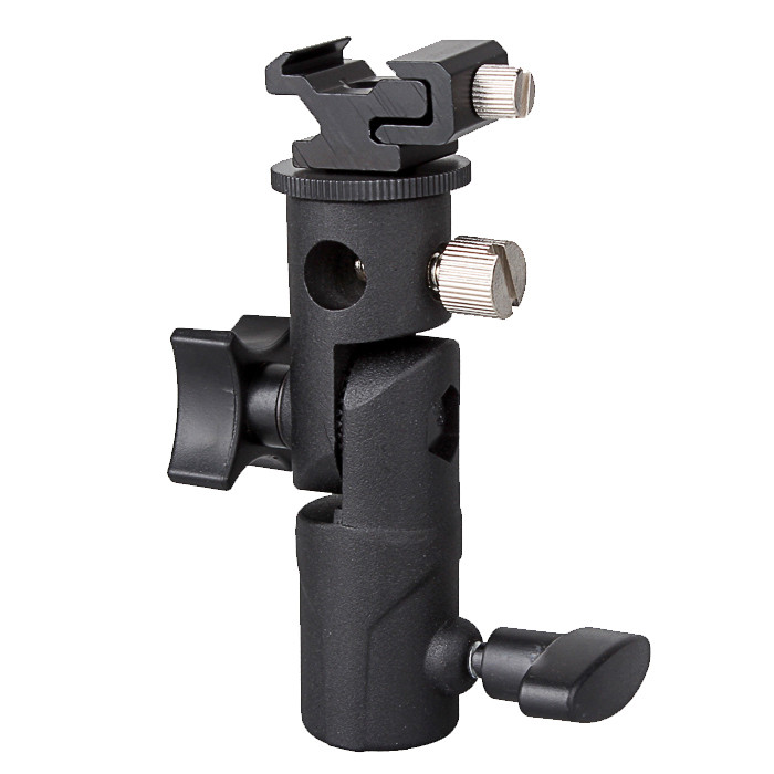 Flash Shoe Adapter Swivel Light Stand Mount Umbrella Holder Bracket E