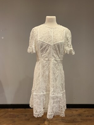 French Connection Cabrera Lace Size 4, Colour White,$198