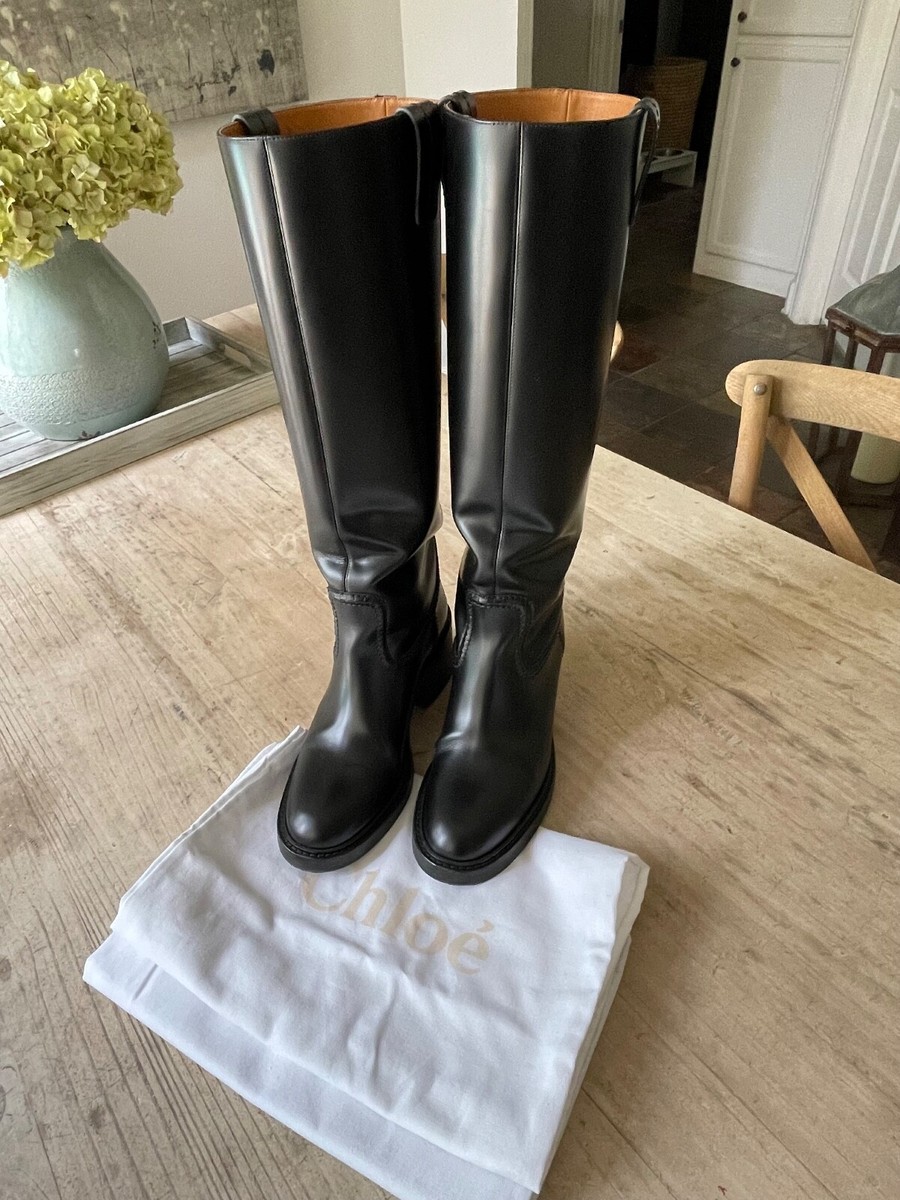 【関税込み】Chloe ブラック Mallo ブーツ Chloe Mallo Knee High Boot, size 39, black | eBay