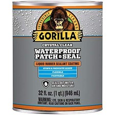 Gorilla Waterproof Patch  Seal Liquid, Clear, 32 Ounces, Pack of 1 