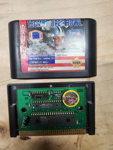 Tecmo Super Bowl. NEW BATTERY! CLEANED AND TESTED! (Sega Genesis, 1993)