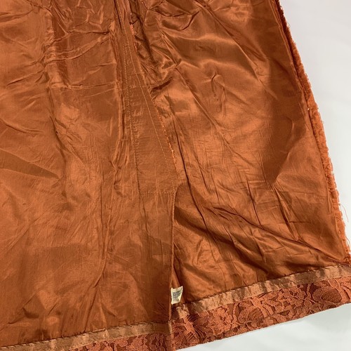 Vestido De Colección Años 60 Tul Encaje Vaina Mediano 2 piezas Mangas 3/4 Chaqueta Naranja Quemada - Imagen 16 de 24