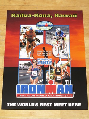 IRONMAN 2002 HAWAII POSTER ORIGINAL - TRIATHLON NEU RAR / ORIGINAL VINTAGE MINT