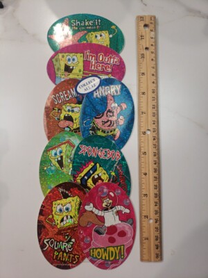 SpongeBob SquarePants 2006 Vending Machine Stickers Rare Display Set Sandy Lion