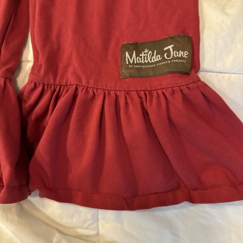 MATILDA JANE Girls Leggings/Big Ruffle Pants SOFT! Amazing Quality! Size 4 Red - Picture 2 of 7