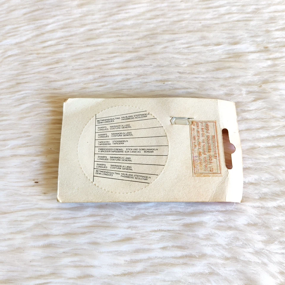 1940s Vintage Pony 12 di Cucito Ago Compatto Non Usato India da Collezione Raro - Immagine 4 di 4