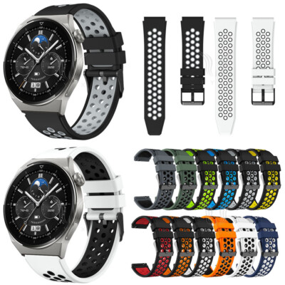 Dual-Farben Silikon Sport Armband Für Huawei Watch GT 2 Pro Watch GT 3 Pro 46mm