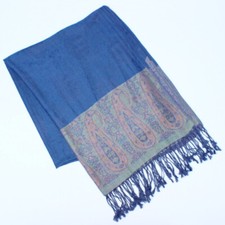 100 Pashmina Scarf Blue Green Peach Paisley Shawl Wrap Rave Festival Cover