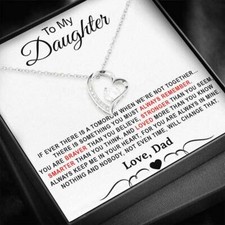 To My Daughter Necklace, Daughter Father Necklace, Daughter Gift from Dad