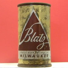 Blatz Beer Flat Top Can Big Letters Double Label Version Milwaukee Wisconsin H23