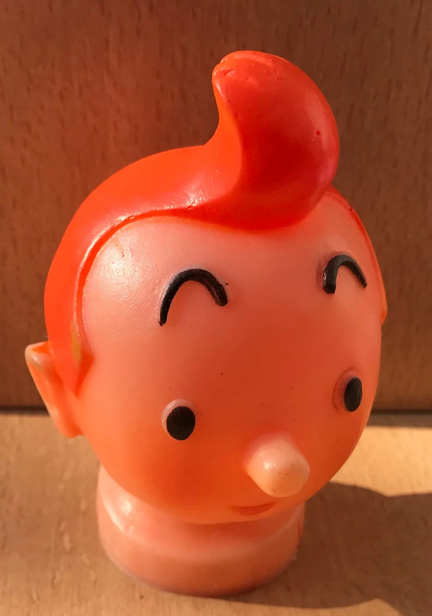FIGURINE PVC TINTIN KUIFJE HERGE TETE BUSTE EN PLASTIQUE MARQUE CESAR TIM