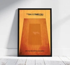 The Big Lebowski Minimalist Movie Poster Joel Ethan Coen Brothers Fan Art